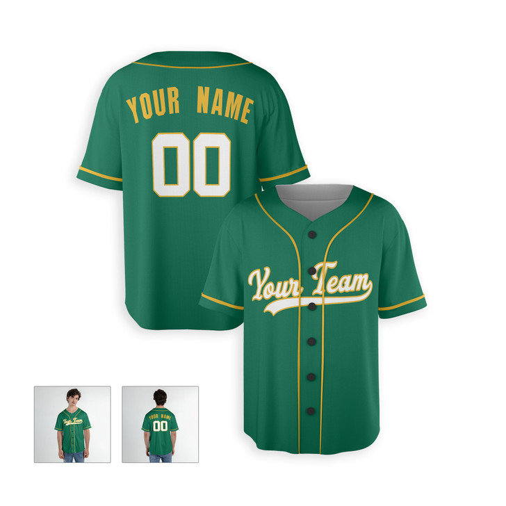Personalized Men's Oakland Athletics Baseball Jersey Green Alternate Style - Custom Team, Name & Number