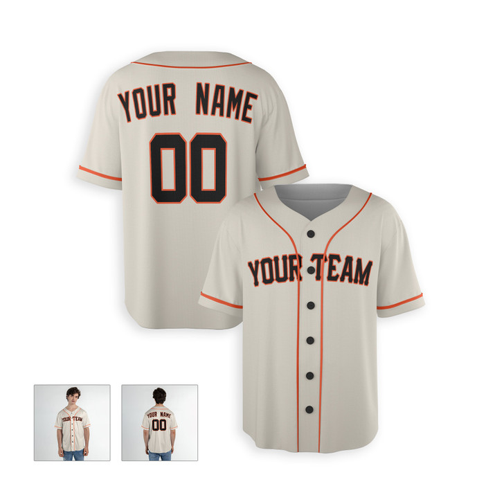Personalized Men's San Francisco Giants Baseball Jersey Cream Home Style - Custom Team, Name & Number