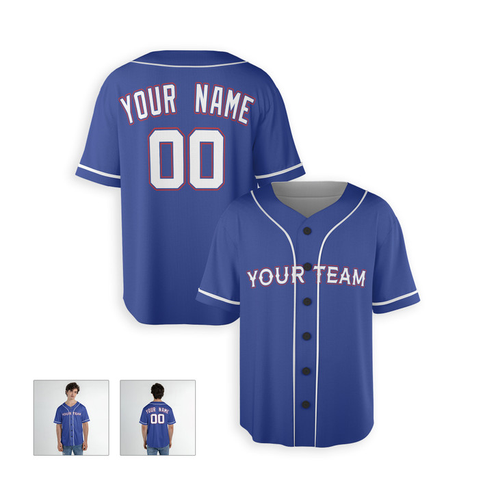 Personalized Men's Texas Rangers Baseball Jersey Royal Alternate Style - Custom Team, Name & Number