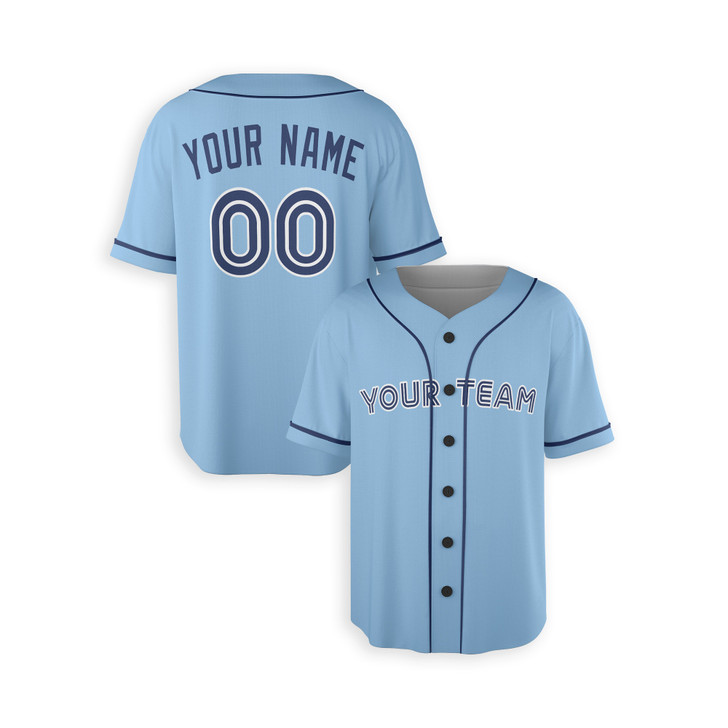 Personalized Men's Toronto Blue Jays Baseball Jersey Sky Blue Alternate Style - Custom Team, Name & Number
