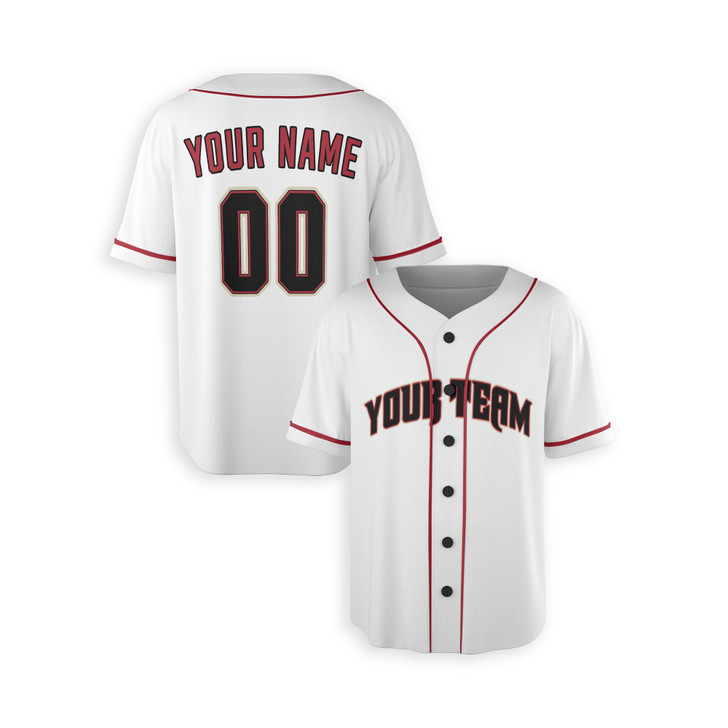 Personalized Men's Arizona Diamondbacks Baseball Jersey White Home Style 2 - Custom Team, Name & Number