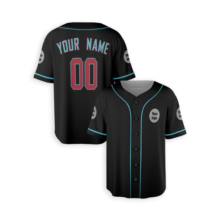 Personalized Men's Arizona Inspired Baseball Jersey Black Alternate Style - Custom Logo, Name & Number