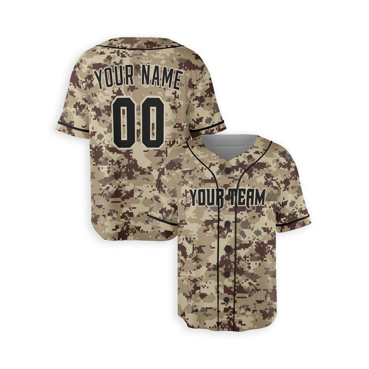 Personalized Men's Arizona Diamondbacks Baseball Jersey Camo Camouflage Style - Custom Team, Name & Number