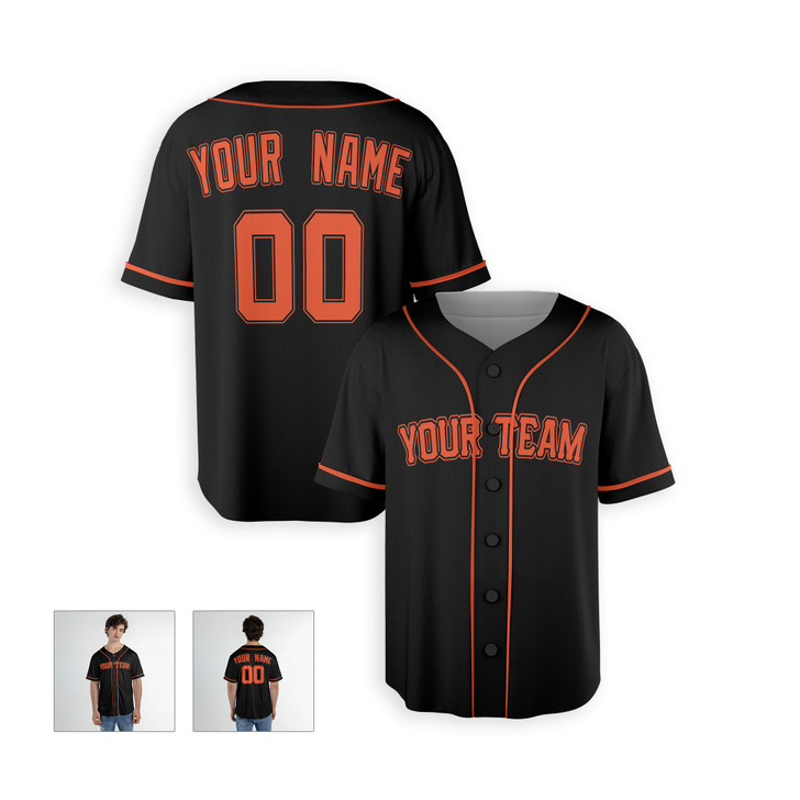 Personalized Men's San Francisco Giants Baseball Jersey Black Home Style - Custom Team, Name & Number