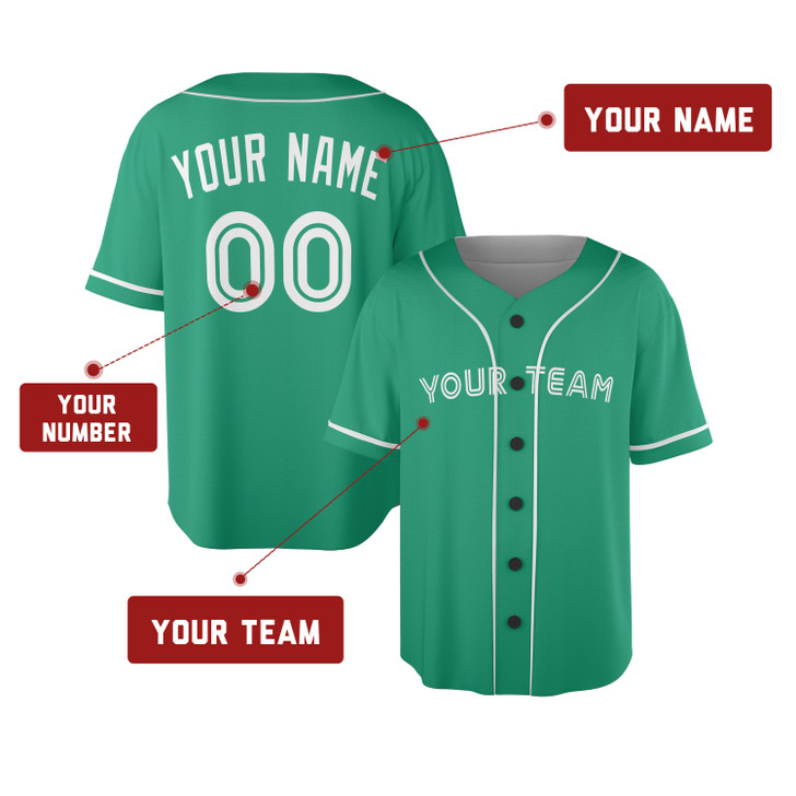 Personalized Men's Toronto Blue Jays Baseball Jersey Green Cooperstown Style - Custom Team, Name & Number