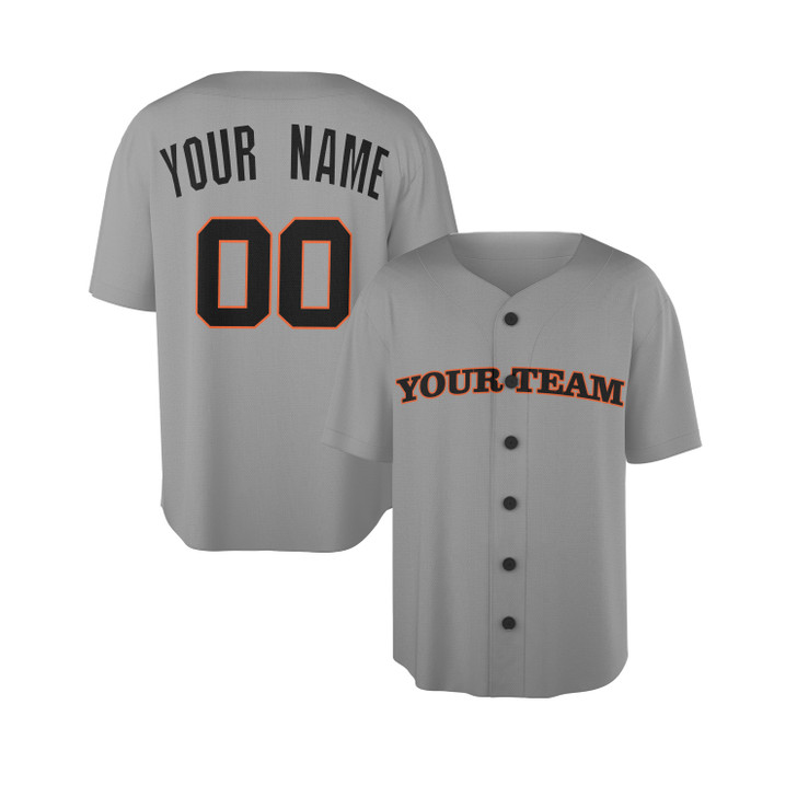 Personalized Men's San Francisco Giants Baseball Jersey Gray Cooperstown Style - Custom Team, Name & Number