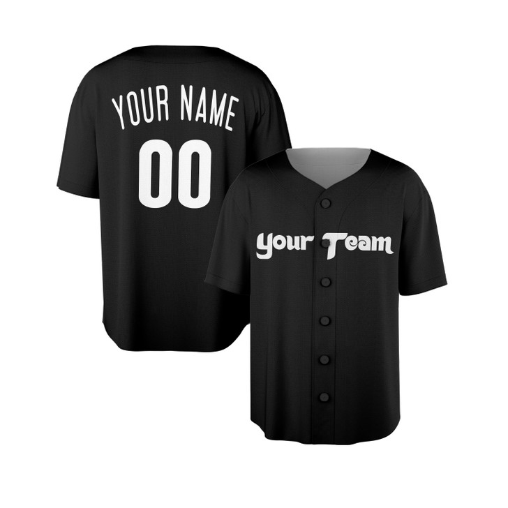 Personalized Men's Philadelphia Phillies Baseball Jersey Black Fashion Style - Custom Team, Name & Number