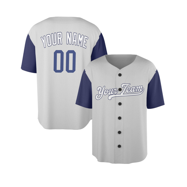 Personalized Men's Los Angeles Dodgers Baseball Jersey Gray Style - Custom Team, Name & Number