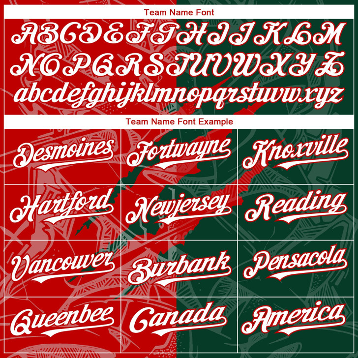 Personalized Baseball Jersey Graffiti Pattern Scratch - White Green Red