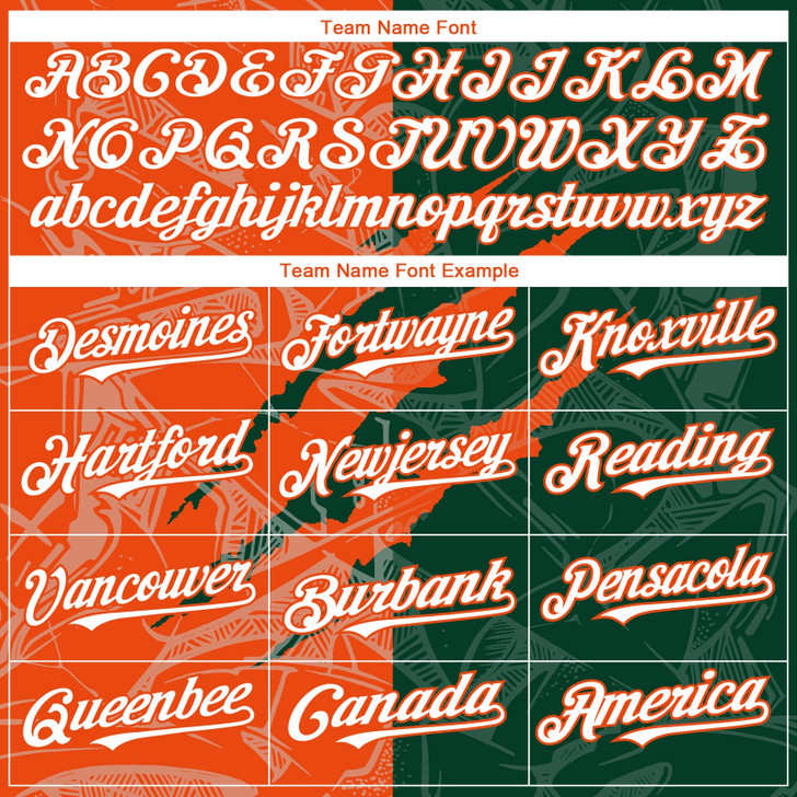 Personalized Baseball Jersey Graffiti Pattern Scratch - White Green Orange
