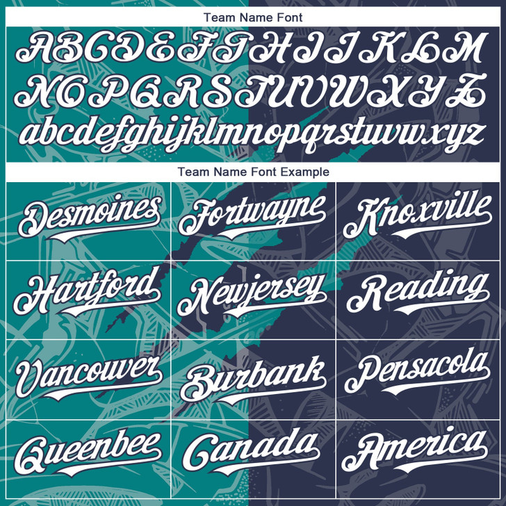 Personalized Baseball Jersey Graffiti Pattern Scratch - White Navy Teal