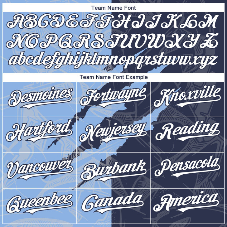 Personalized Baseball Jersey Graffiti Pattern Scratch - White Navy Light Blue