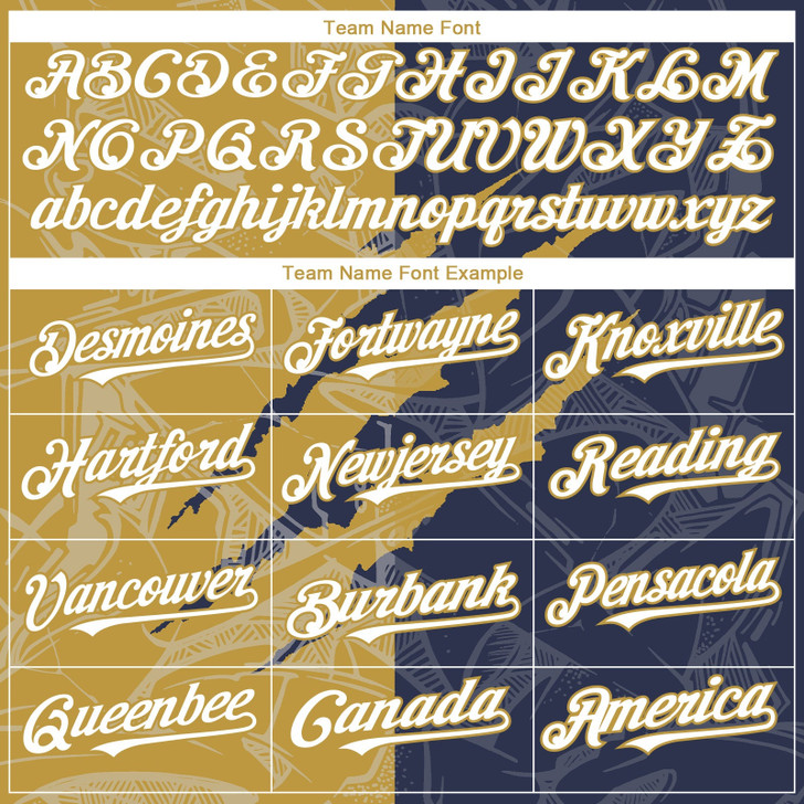 Personalized Baseball Jersey Graffiti Pattern Scratch - White Navy Old Gold