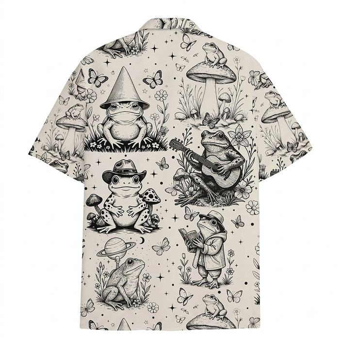 Hawaiian Shirt - Vintage Frog Cottagecore Toad Summer Vacation