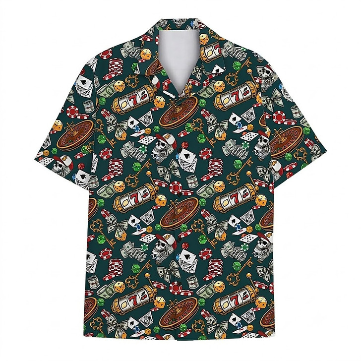 Hawaiian Shirt - Casino Poker Dice Slot Machine