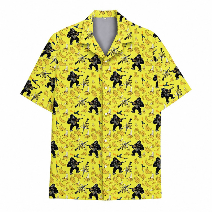 Hawaiian Shirt - Bigfoot Hunting Banana Funny Sasquatch Jungle
