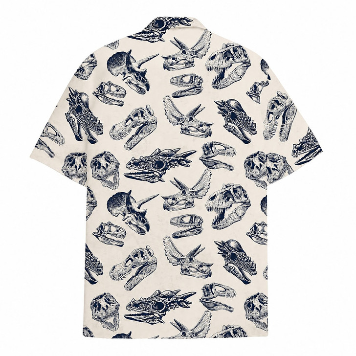 Hawaiian Shirt - Dinosaur Skull Vintage Jurassic Summer