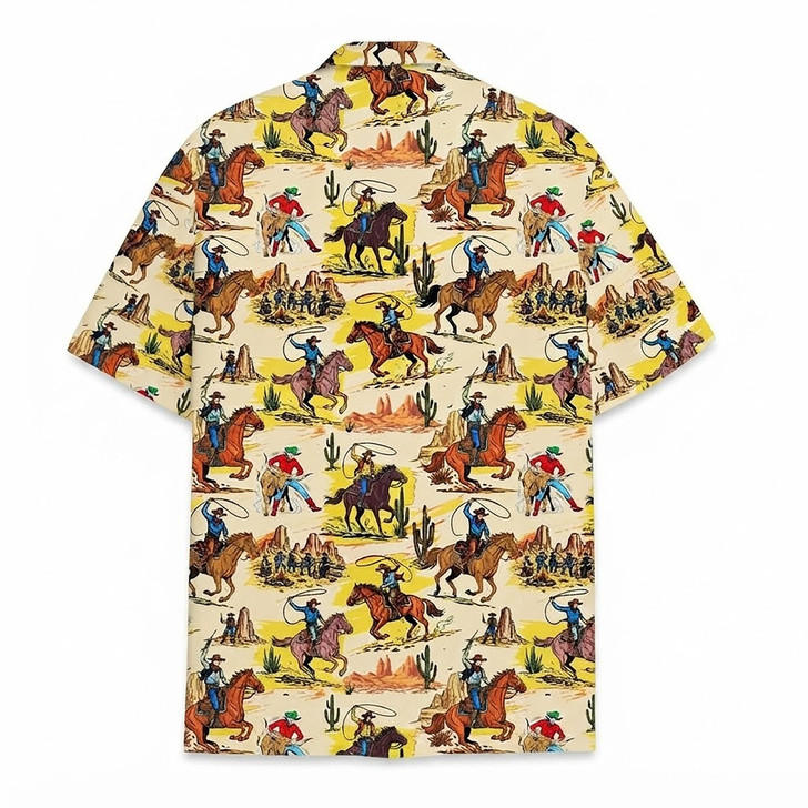 Hawaiian Shirt - Cowboy Western Rodeo Horse Riding Wild West