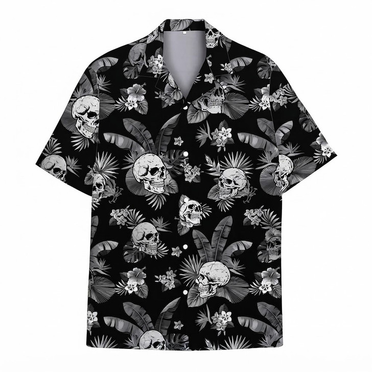Hawaiian Shirt - Vintage Skull Retro Gothic Tropical Summer