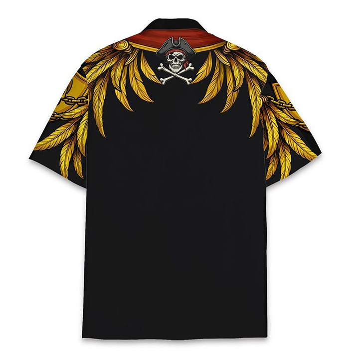 Hawaiian Shirt - Funny Pirate Captain Costume Novelty Beach