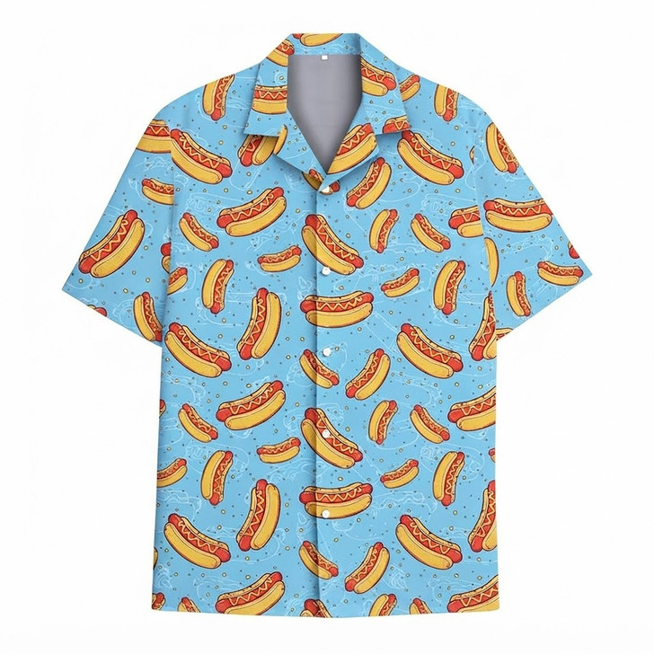 Hawaiian Shirt - Funny Hot Dog Food BBQ Summer Beach
