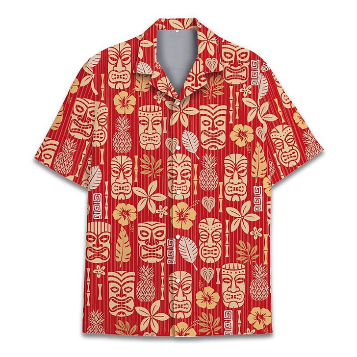 Hawaiian Shirt - Colorful Tiki Vibrant Tropical Summer