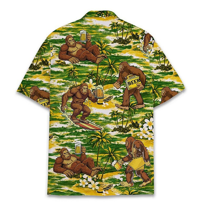 Hawaiian Shirt - Funny Beer Bigfoot Tropical Summer Beach
