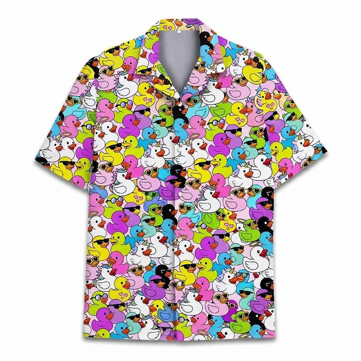 Hawaiian Shirt - Funny Unicorn Rubber Duck Colorful Summer