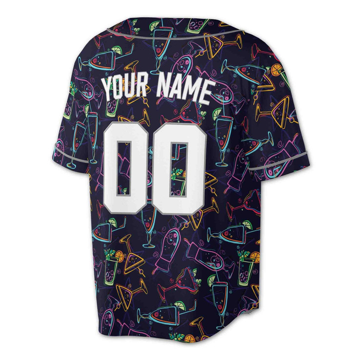 Personalized Cocktail Baseball Jersey - Custom Name, Team & Number