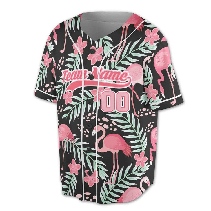 Customized Flamingo Tropical Baseball Jersey - Custom Name, Team & Number