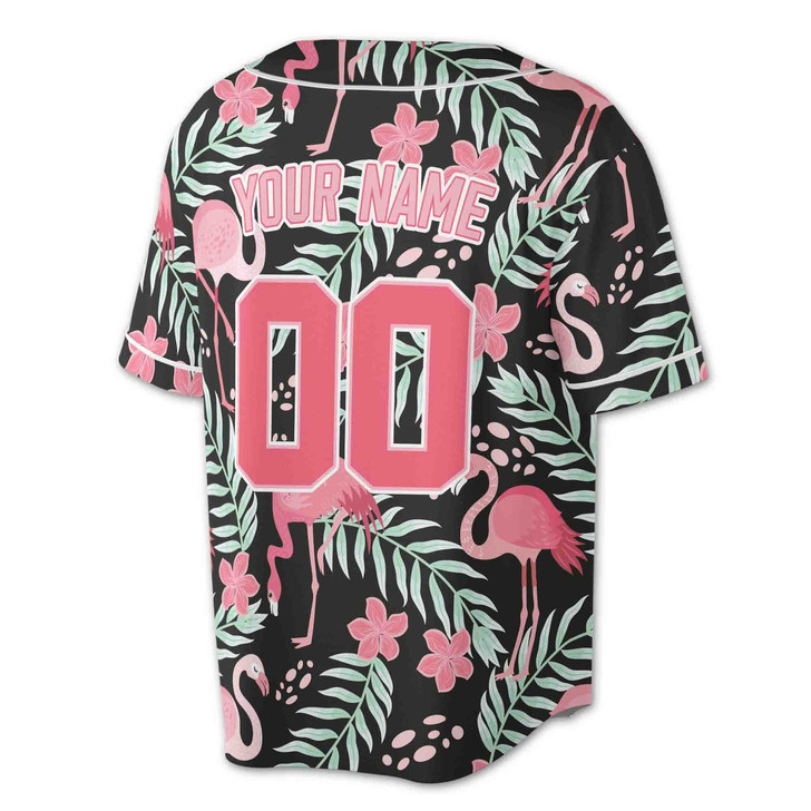 Customized Flamingo Tropical Baseball Jersey - Custom Name, Team & Number