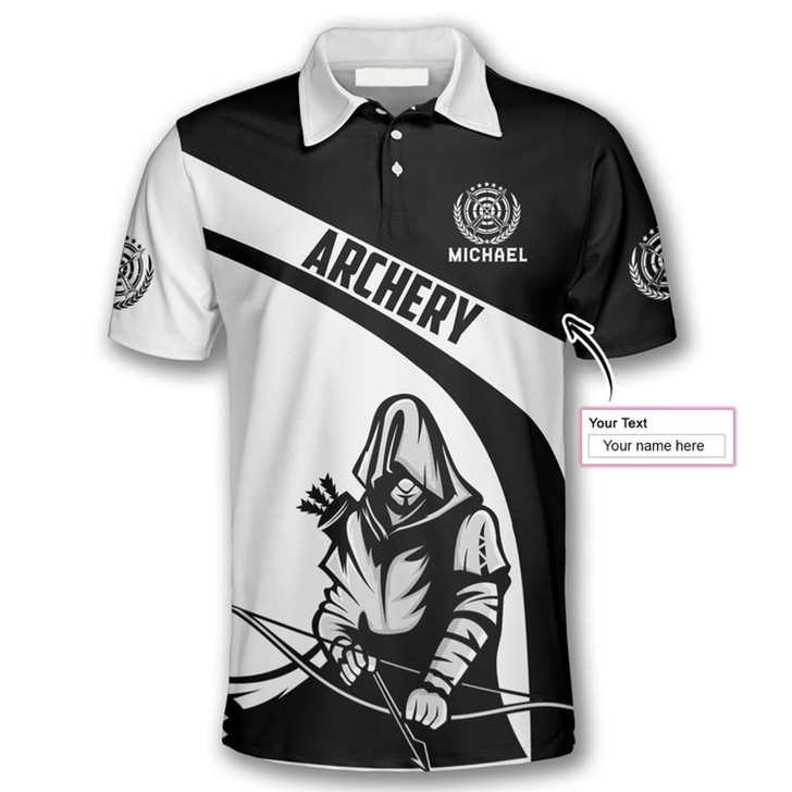 Personalized Polo Shirts I Play Archery Because I Like It - Custom Name