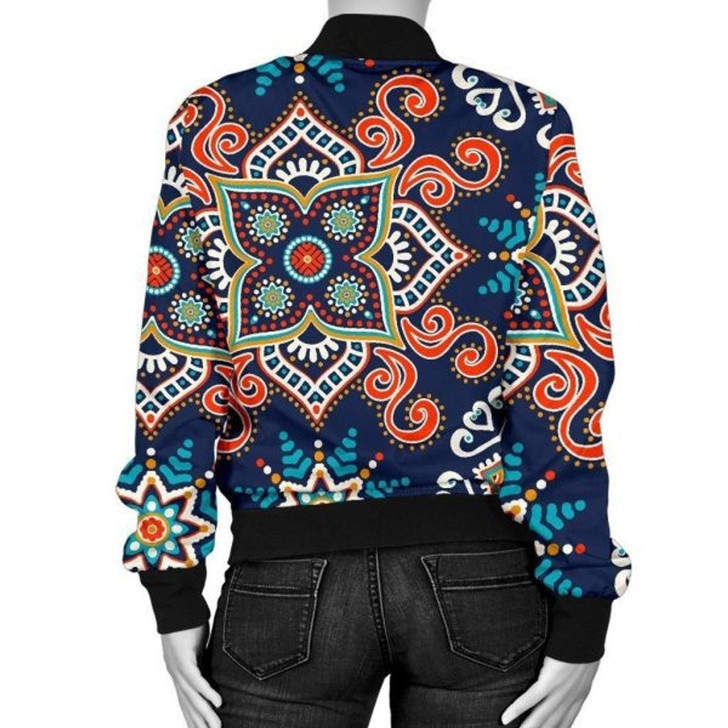 3D Bomber Jacket Bohemian Pattern Print Casual