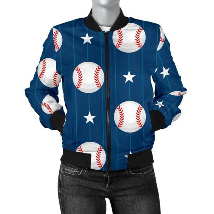 3D Bomber Jacket Baseball Star Pattern Print Casual