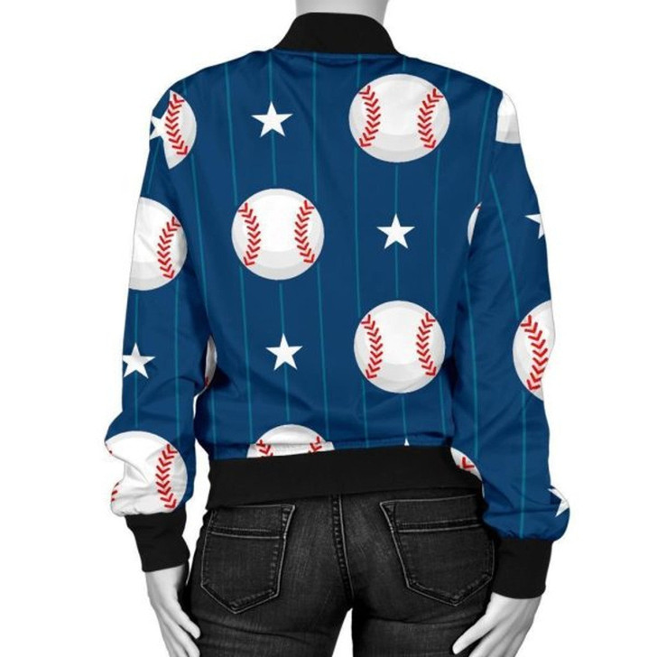 3D Bomber Jacket Baseball Star Pattern Print Casual