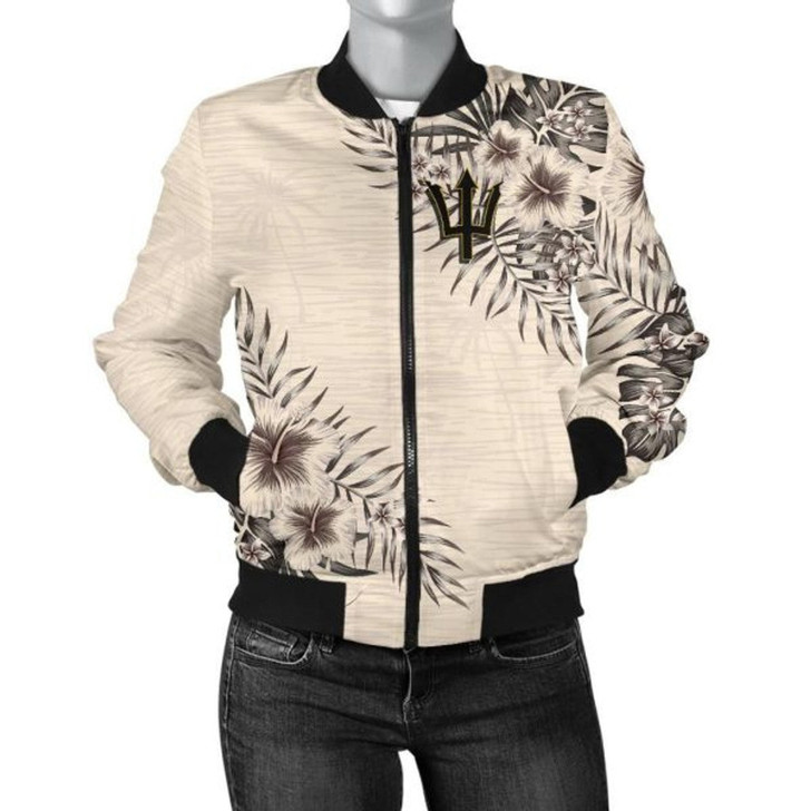 3D Bomber Jacket Barbados Wo - The Beige Hibiscus