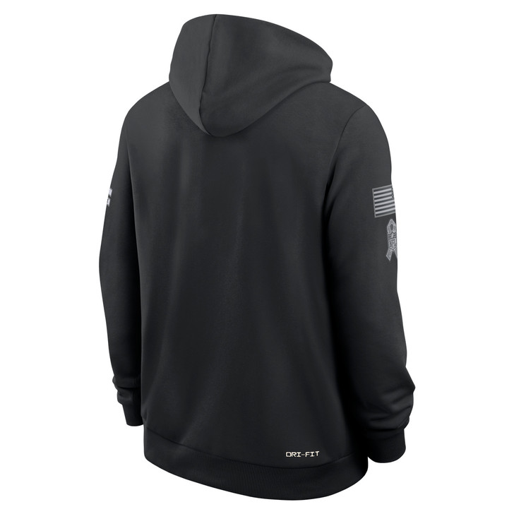Arizona Cardinals 2026 Salute to Service Sideline Dri-FIT Pullover Hoodie - Black