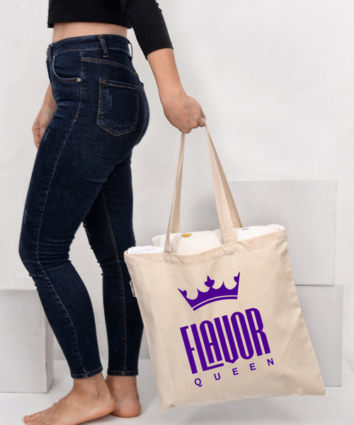 Tote with Purple Logo