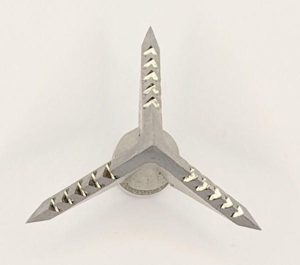 Rachel Steel - 16 Patent Pending Cut-On-Contact Planned Mechanical Cutting Tips + Hybrid Straight Edge 60 Degree Double-Bevel = Mechanical Animal Bevel, TM - 0.123 Inch Thick Blades - 1.75 Inch Cutting Diameter