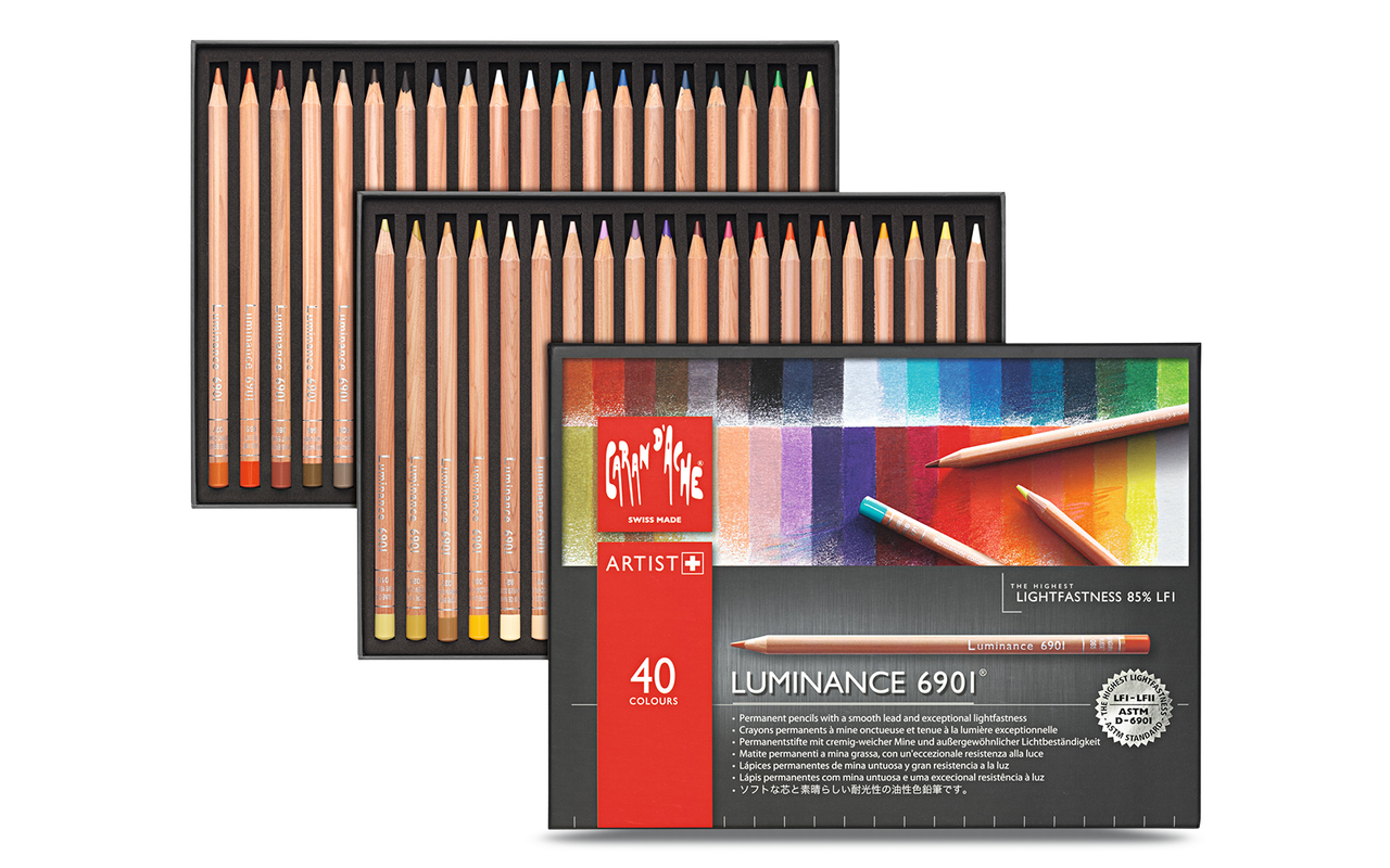 CARAN d'ACHE LUMINANCE 6901® - 40 colour assortment - Artistmaterial