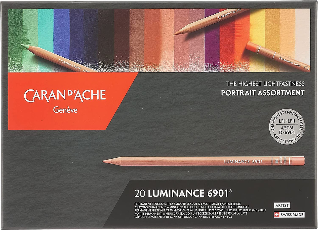 CARAN d'ACHE LUMINANCE 6901® - portrait assortment - set of 20