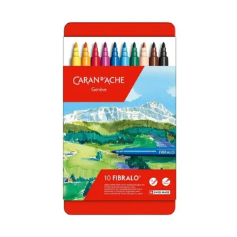 Caran d'Ache FIBRALO WATER-SOLUBLE FIBRE-TIPPED-Tin Sets
