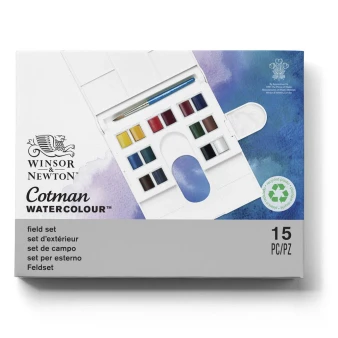 Winsor & Newton Cotman Watercolour Field Set 15 pcs