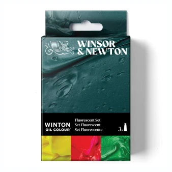 Winsor and Newton Winton Oil Colour Fluorescent Set 3x37ml