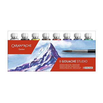 Caran d'ACHE GOUACHE STUDIO - 10 ml colour tubes - assortment of 8