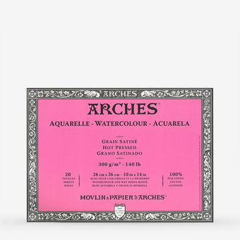 Arches Aquarelle Blocks - Hot Pressed (Satine)