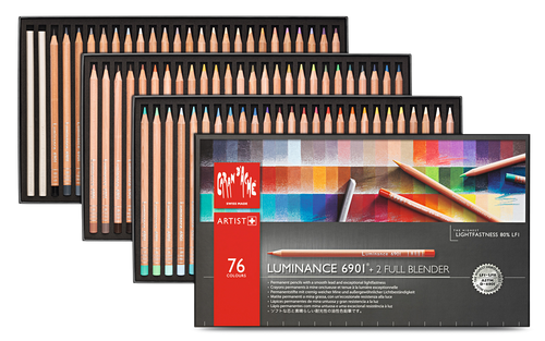 CARAN d'ACHE LUMINANCE 6901® - 76 colour assortment + 2 Full Blender