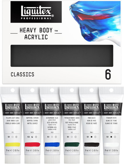 Liquitex Professional Heavy Body Acrylic Classics - Set of 6 x 59ml