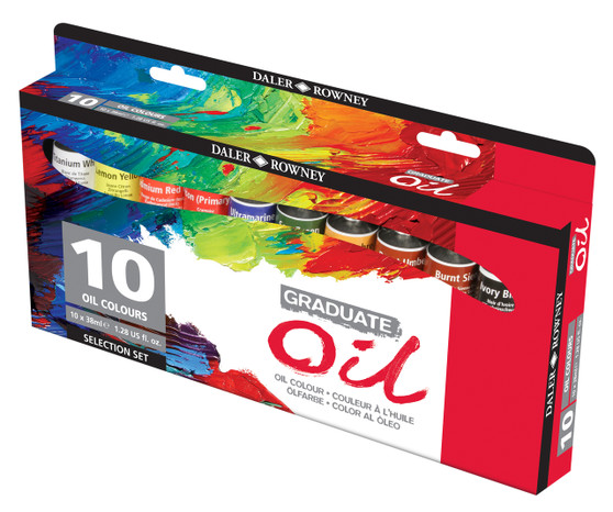 Daler Rowney Graduate Oil Selection Set - 10x38ml tubes