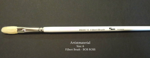 Bob Ross Oil Painting Brush - N. 6 Filbert Brush - R6447